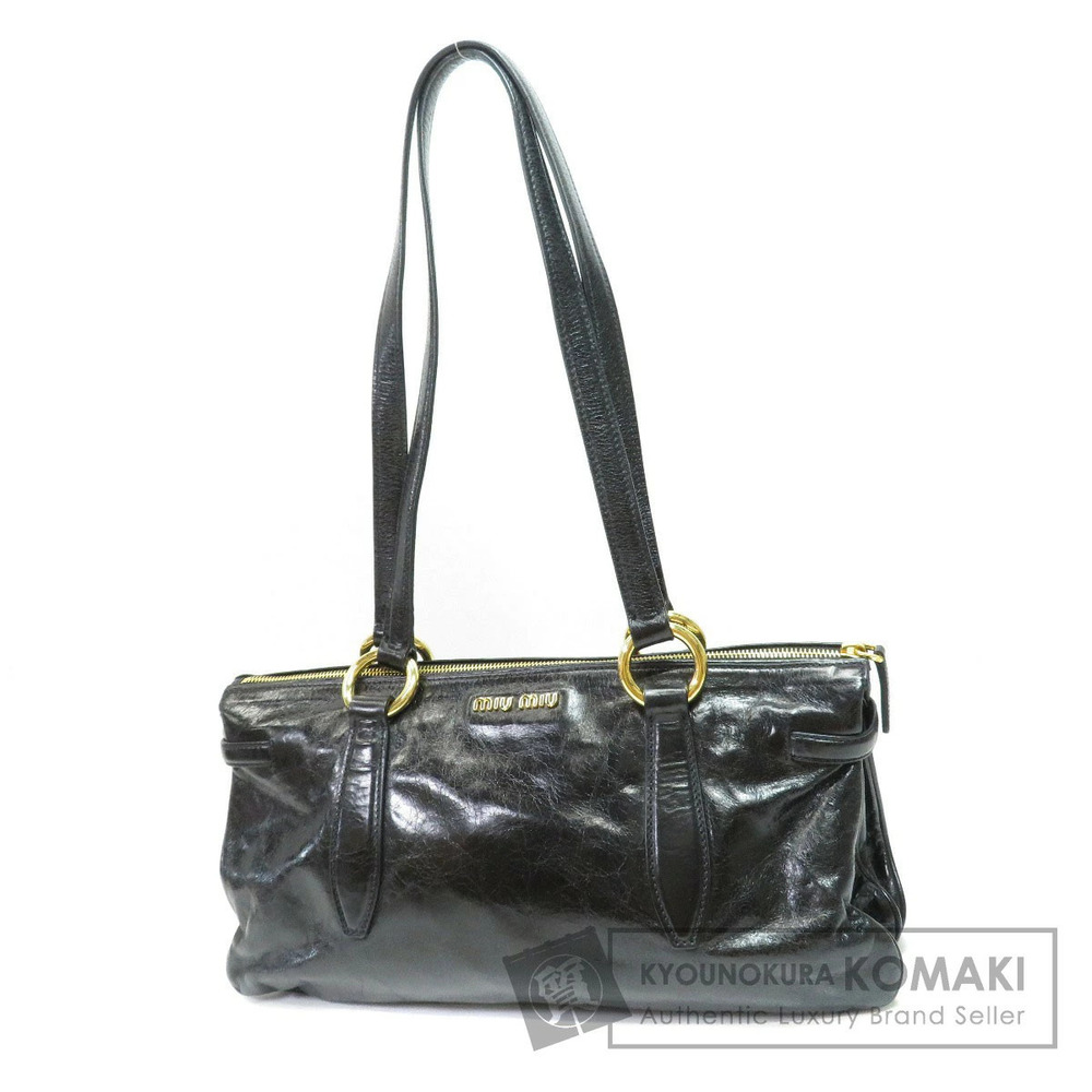 Miu Miu Logo Shoulder Bag Calfskin